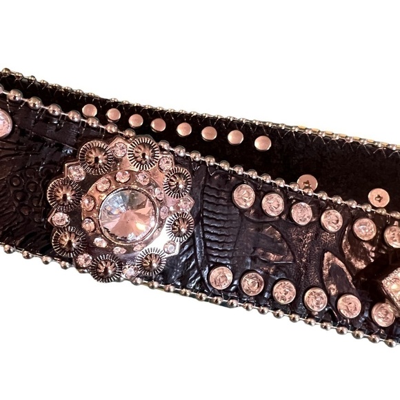 BLAZIN ROXX BELT W/REMOVABLE BELT BUCKLE WESTERN BELT BLING SEQUIN - Picture 4 of 6